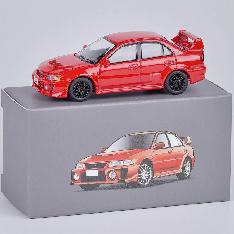 1/64 Mitsubishis Lancer Evolution V Five Alloy Sports Car Model Diecasts Metal Race Car Vehicles Model Miniature Scale Kids Gift