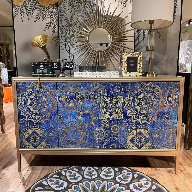 

*Light luxury entrance living room double door dining side cabinet paint decorative cabinet