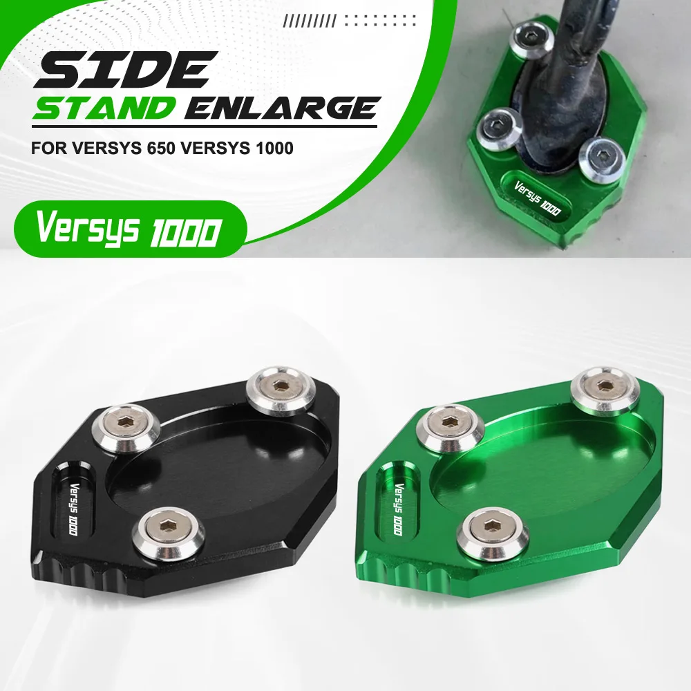 

FOR Kawasaki Versys 650 Versys 1000 Motorcycle CNC Accessories Foot Side Stand Kickstand Enlarger Pad Support Plate Versys1000