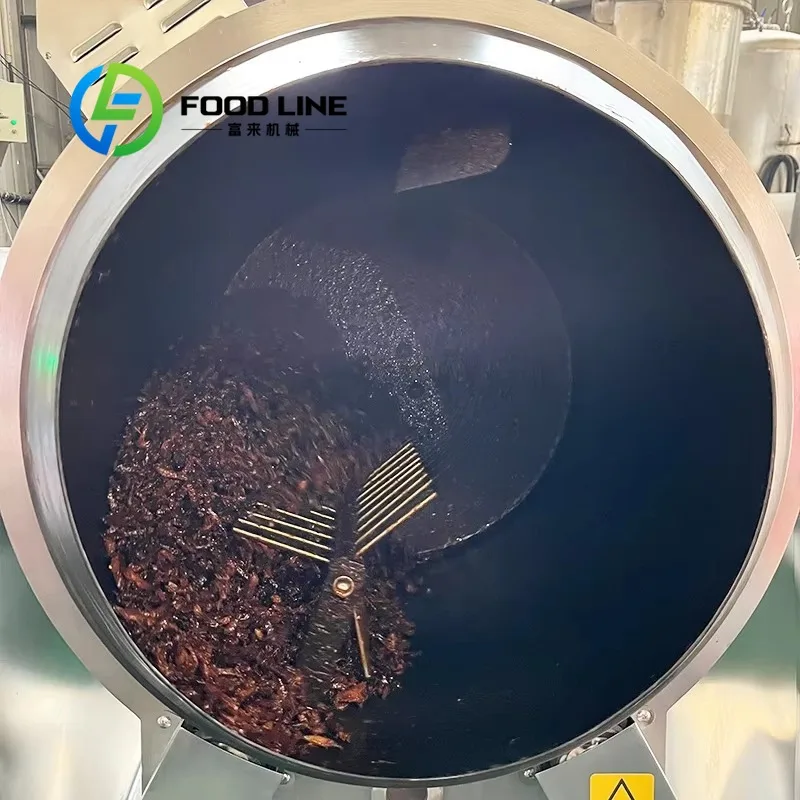 Canteen Restaurant Full Automatic Cooking Machine Intelligent Induction Heated Cooking Wok Drum Stir Frying Machine