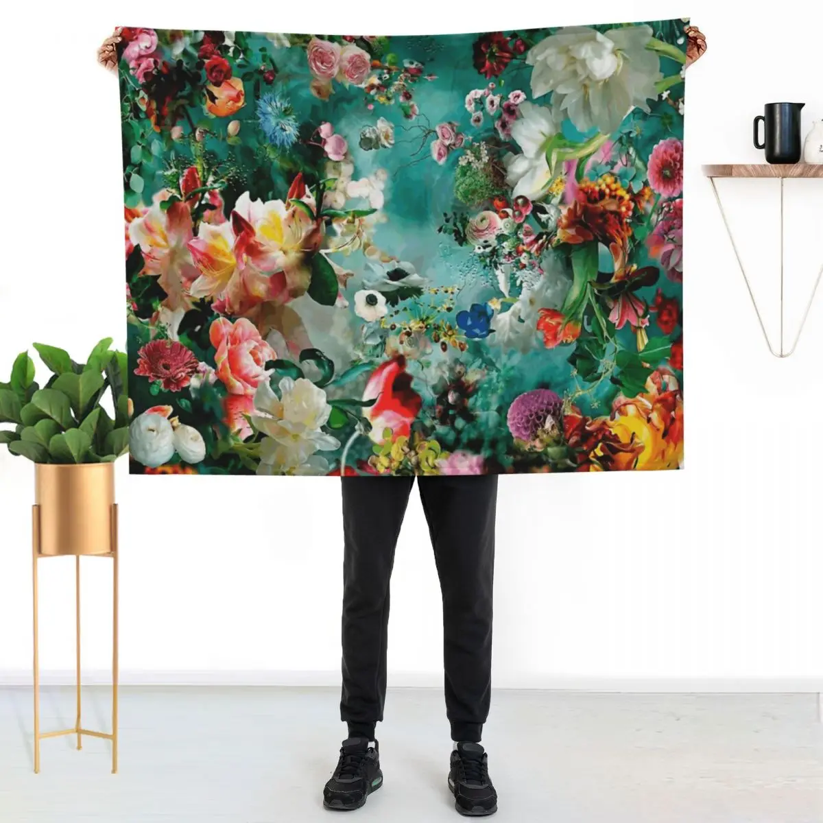 Magic Flower Garden Throw Blanket Warm Comfortable Blanket for Office Napping