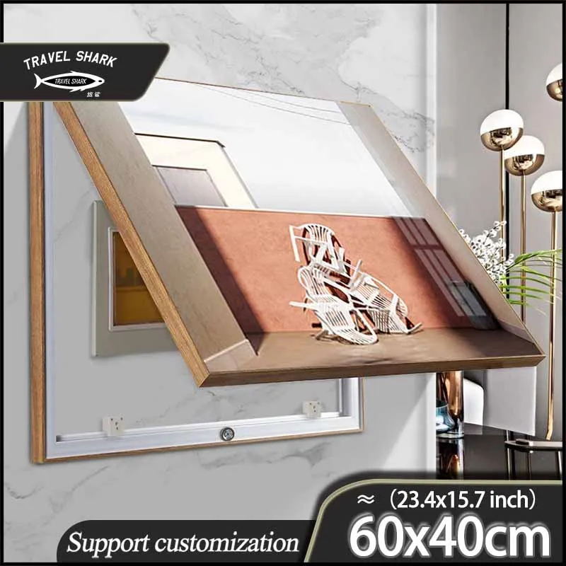

Travel Shark Nordic Electric Meter Box Decorative Painting Home Living Room Wall Art Decor Pictures Poster With Frame 60x40CM