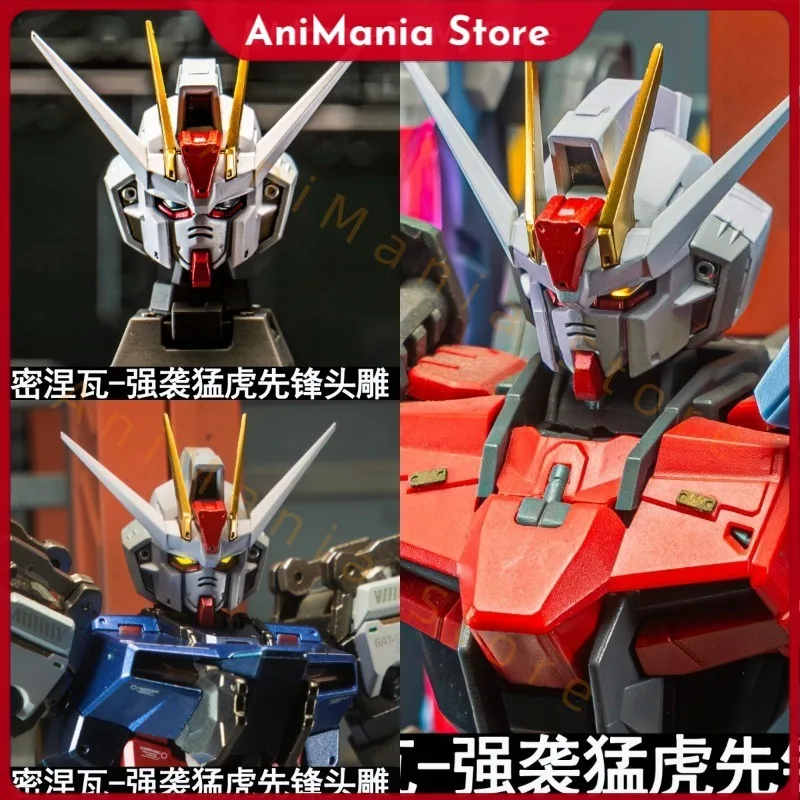 1/100 Minerva Mechanical Myth Series HUXIANFENG Escultura de cabeza para GAT-X105 MG MB Strike Kit de modelo de ensamblaje con luz LED, regalo