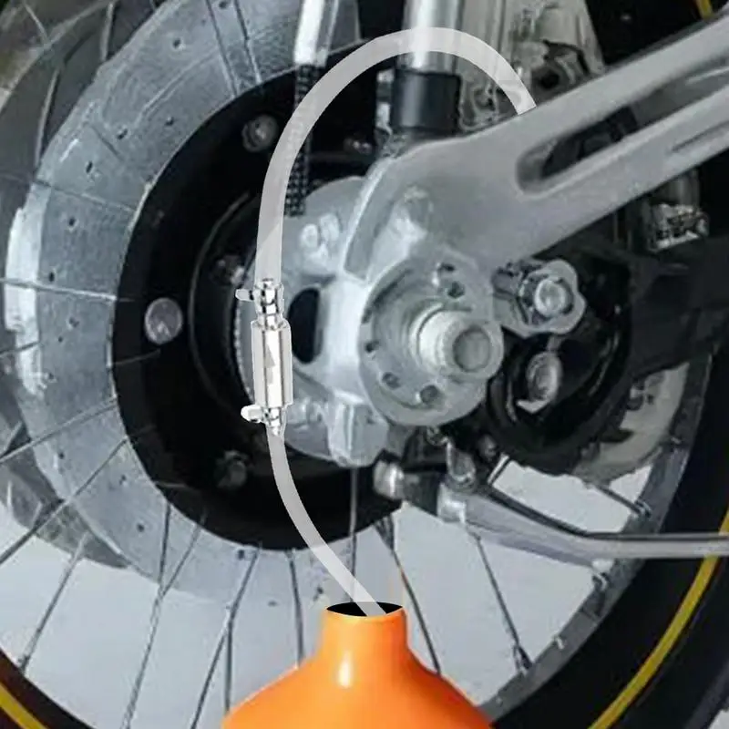 Tubo flessibile di spurgo del liquido dei freni con valvola di ritegno unidirezionale senza ritorno Kit tubo flessibile di spurgo frizione freno moto per auto