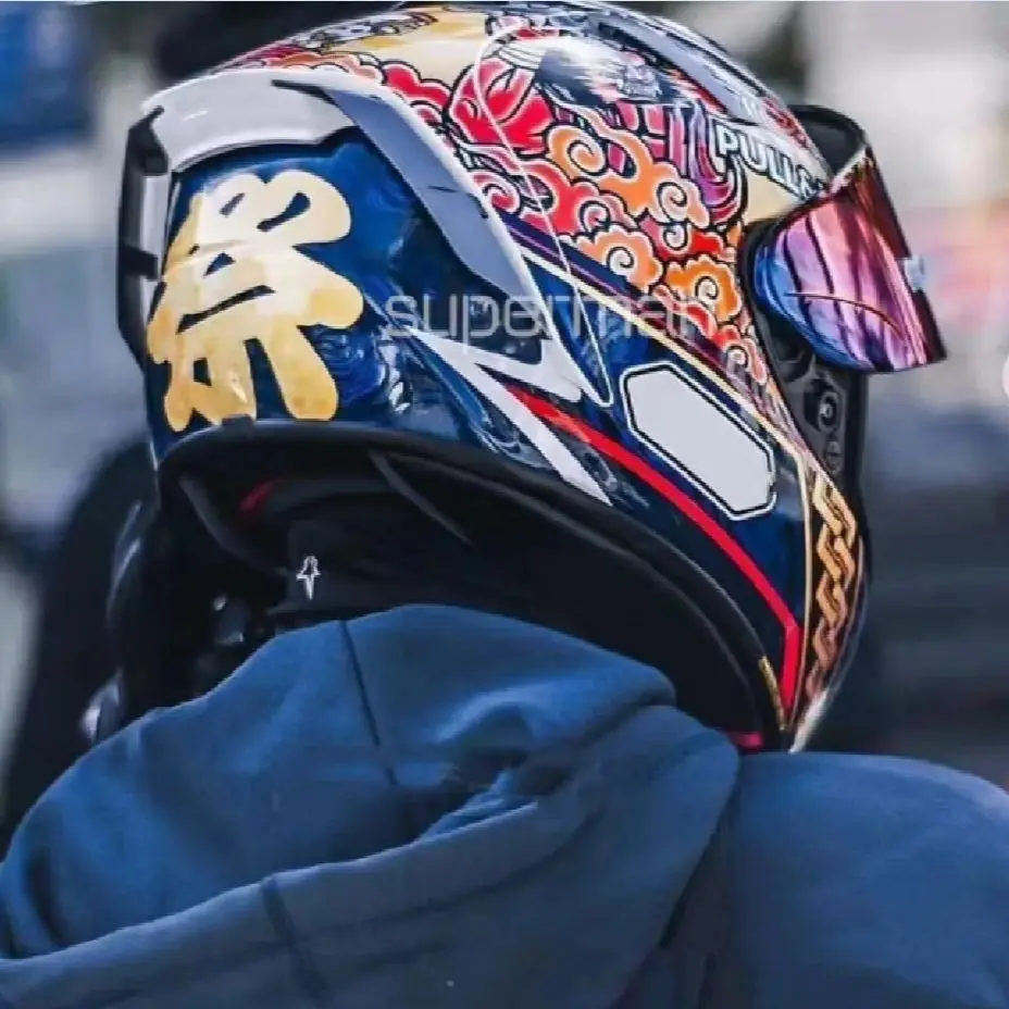Volledige Gezicht Motorhelm X14 Motegi3 Lucky Cat 2 Helm Rijden Motocross Racing Motobike Helm Casco De Motocicleta - afbeelding 2