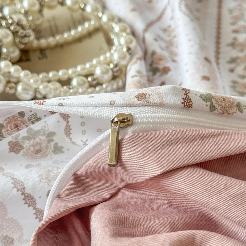 

Floral Bedding Sets Ins Princess Duvet Cover Pillowcase Twin Queen Full Size No Filling Flat/Fitted Sheet Set Home Decor