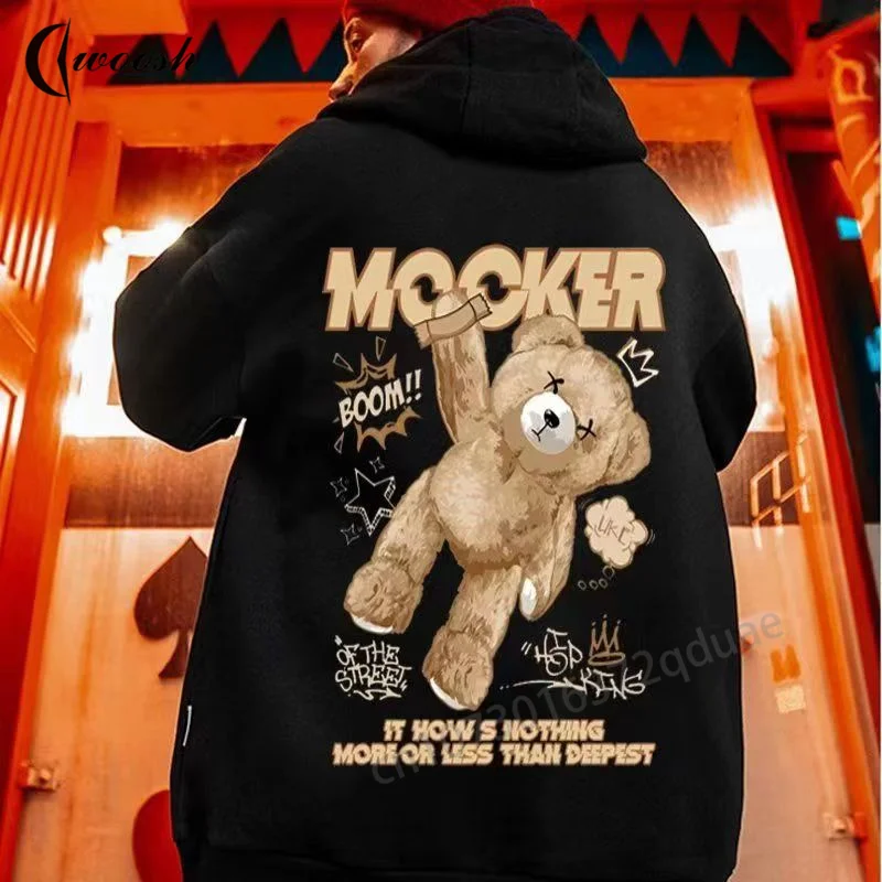 

Korea Luxury Brand Male Hoodie Funny Hoodies Winter Flecee Mens Tops Spring/Autumn Unisex Sweatshirt Harajuku Cotton Pullover