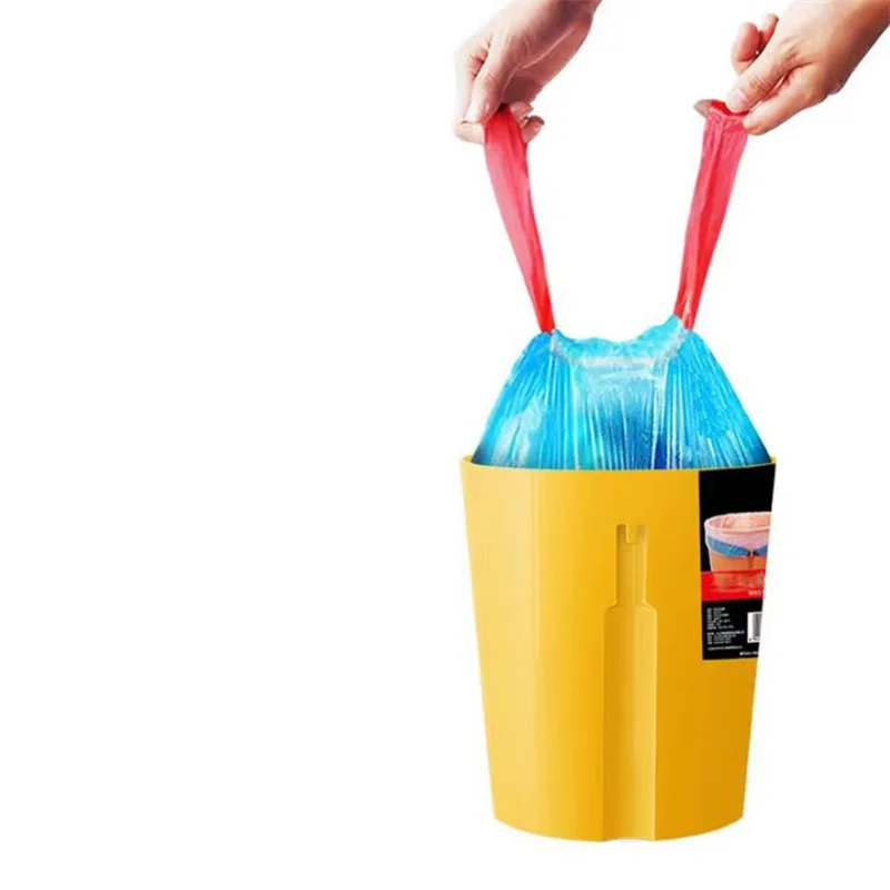 Random Color Rubbish Bag 45x50cm 50x55cm 60x70cm Thick Kitchen Cleaning Plastic Trash Bag Hotel Office Drawstring Garbage Bag