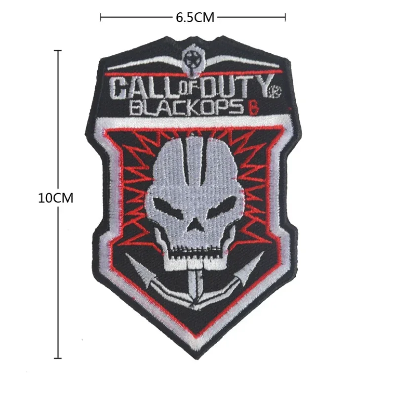 Skull Embroidered Patches Call of Missio n Task Force 141 Armband Patch Military Hook&Loop Sewing Stickers Backpack Applique