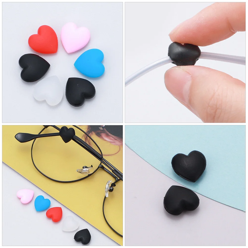 

1pcs Love Shape Silicone Glasses Ear Grips Non-Slip Eyeglass Holders For Reading Sunglasses Anti-Skid Retainers Eyewear