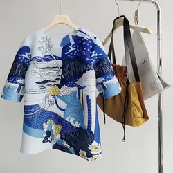 New Design Round Neck T-shirt women clothing 2023 new arrivals blouses for women youth oversized t shirt