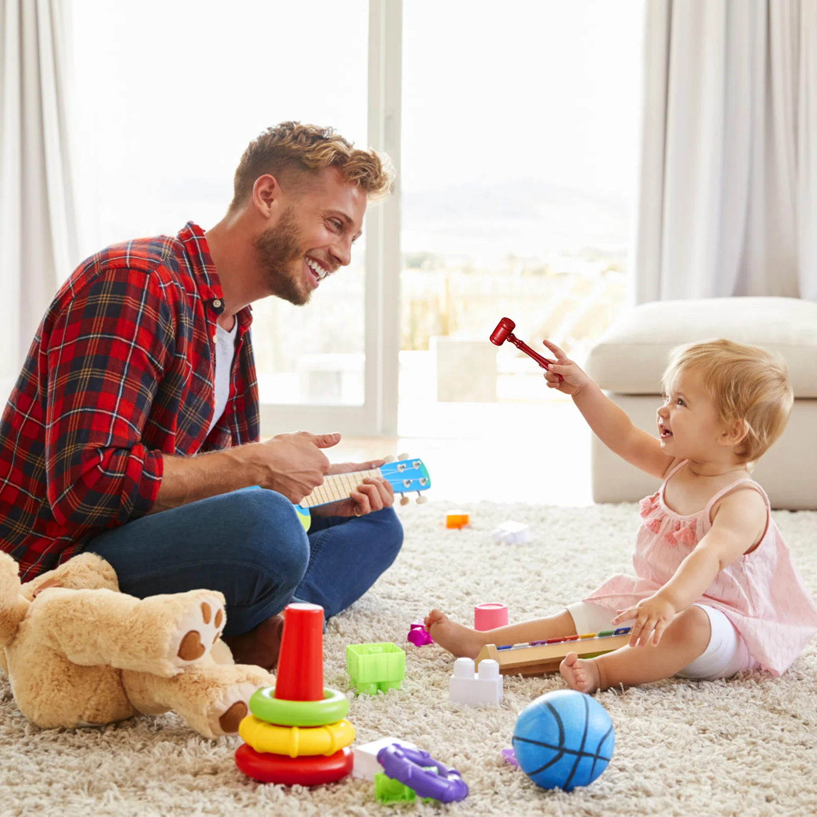 5 قطعة مطارق القاضي المطارق الخشبية البسيطة للأطفال لعب الأدوار تدريب اليد مطارق صغيرة تعزيز تطوير العضلات المطرقة الخشبية #6