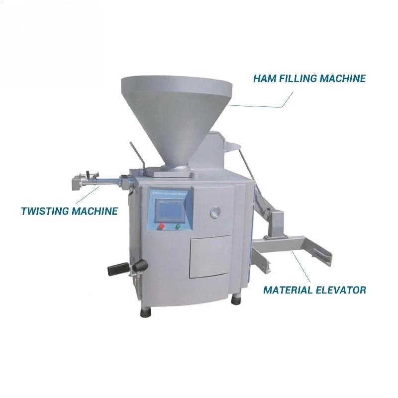Customize 6000kg/h Vacuum Sausage Filler Stuffer Quantitative Sausage Stuffer Twister Ham Filling Machine