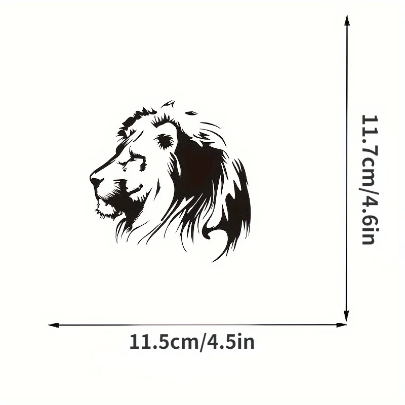 Meditation Lion Black White Waterproof Vinyl Sticker For Car Motorcycle Window Bumper Exterior Decor