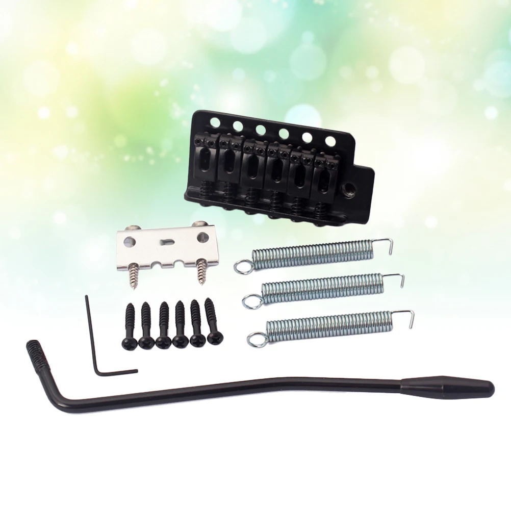 

GA203 Right Handed 6 String Flat ST Saddle Single Tremolo Bridge System for Electric Guitar Accessories Parts Screw-in Arm (Blac