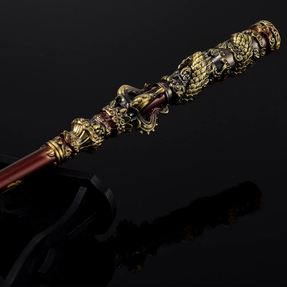 WOTT-mythe noir Wukong fer barre Figure singe roi Bar frappé le destin directement barre de fer tout métal artisanat épée cadeaux 35Cm
