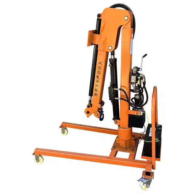 

360 Degree Rotary Hydraulic Crane Vehicle Mounted Lifting Crane Remote Control Electric Winch for Truck Cargo Loading Tool