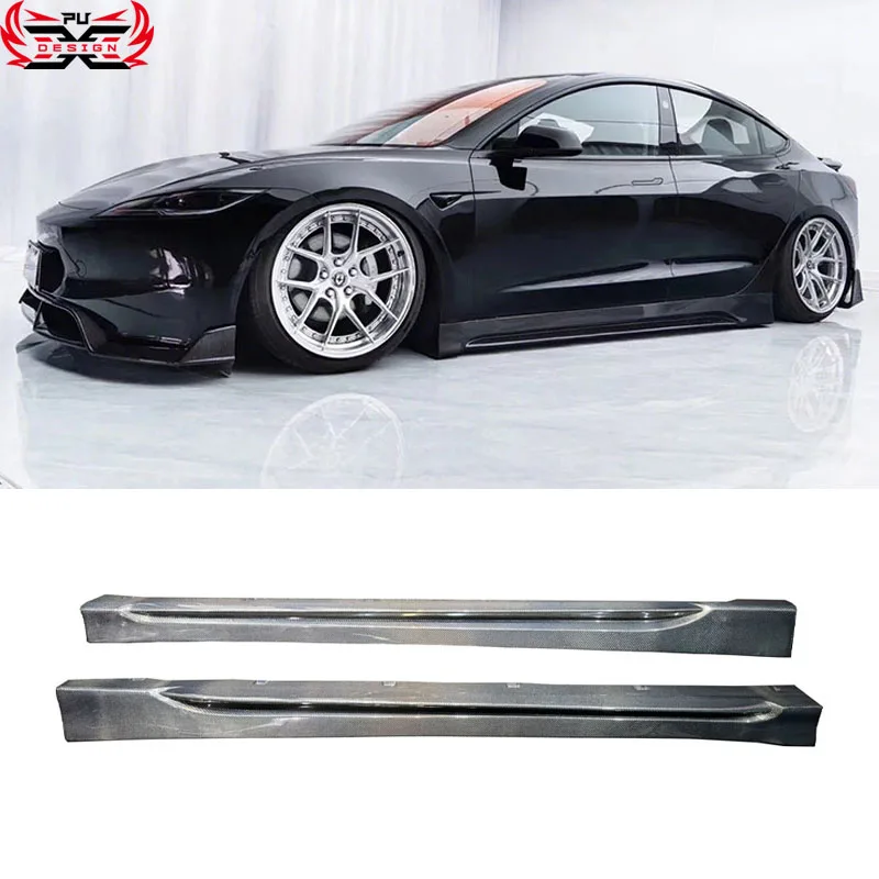 

For 2023 2024 Model 3 Highland / Performance Carbon Fiber Body Kit Accessories Side Skirts