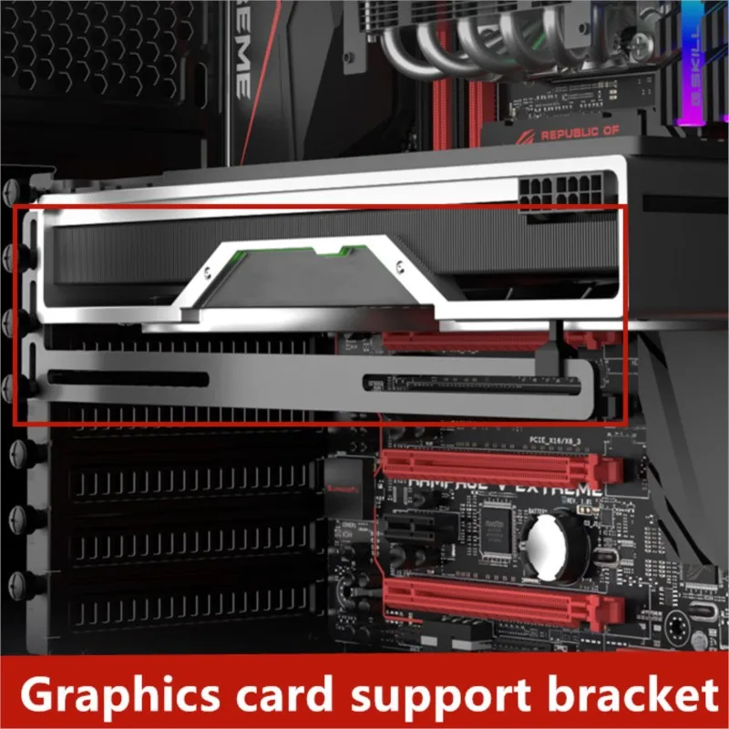 Video card bracket Computer chassis motherboard desktop Jack support bracket Vertical decoration aura extended fixed companion