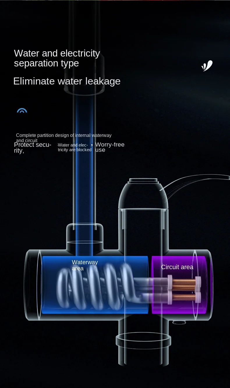 Grifo eléctrico Instantáneo Para el hogar, calentador de agua rápido, calefacción rápida, grifo de cocina, frío y caliente, doble propósito, tesoro de cocina