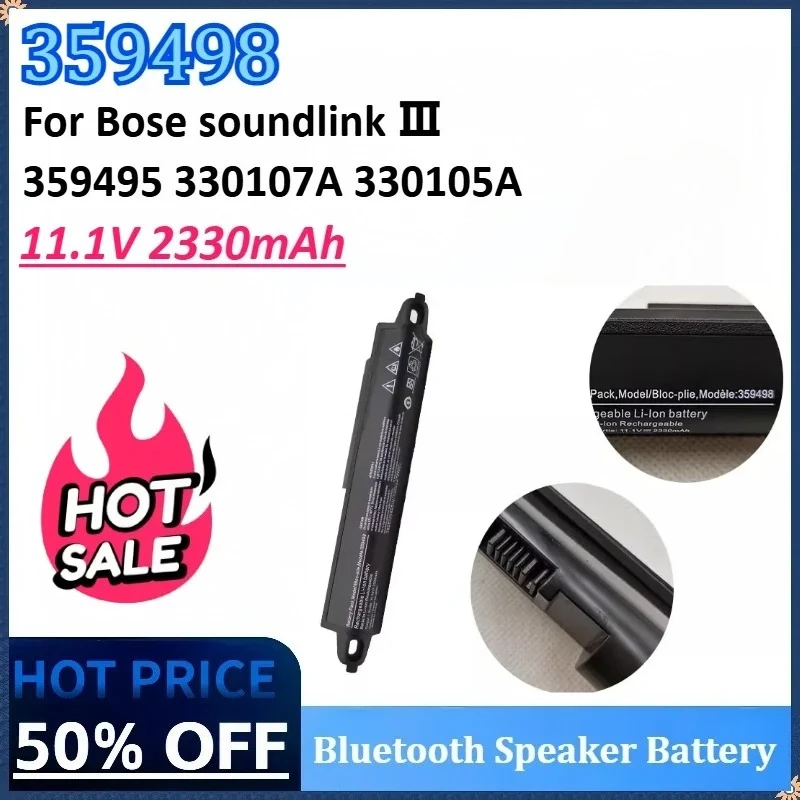 

359498 11.1V 2330mAh Bluetooth Speaker Battery for Bose Soundlink II 404600 SoundLink III 412540 414255 330107A 359495 330105