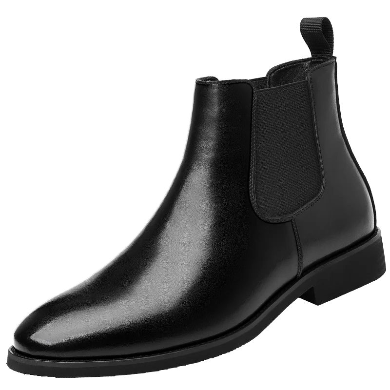 

High-Top Slip-On Casual Leather Shoes, Large Size Men's Leather Shoes