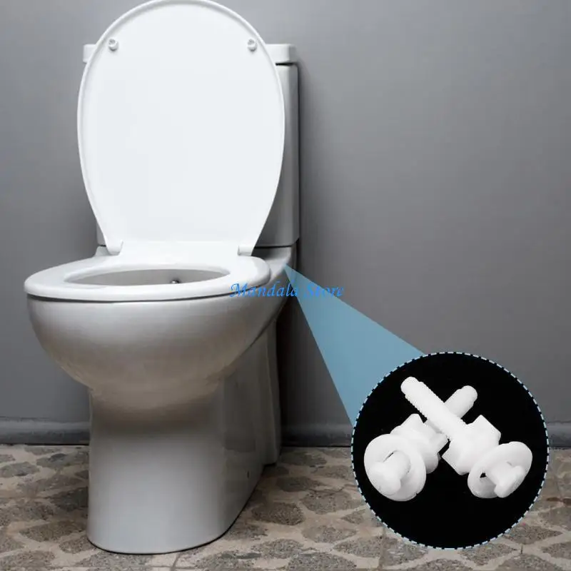 

U2JC 2pcs Toilet Screws Toilet Fitting Universal Toilet Fixing Kits 28/32mm