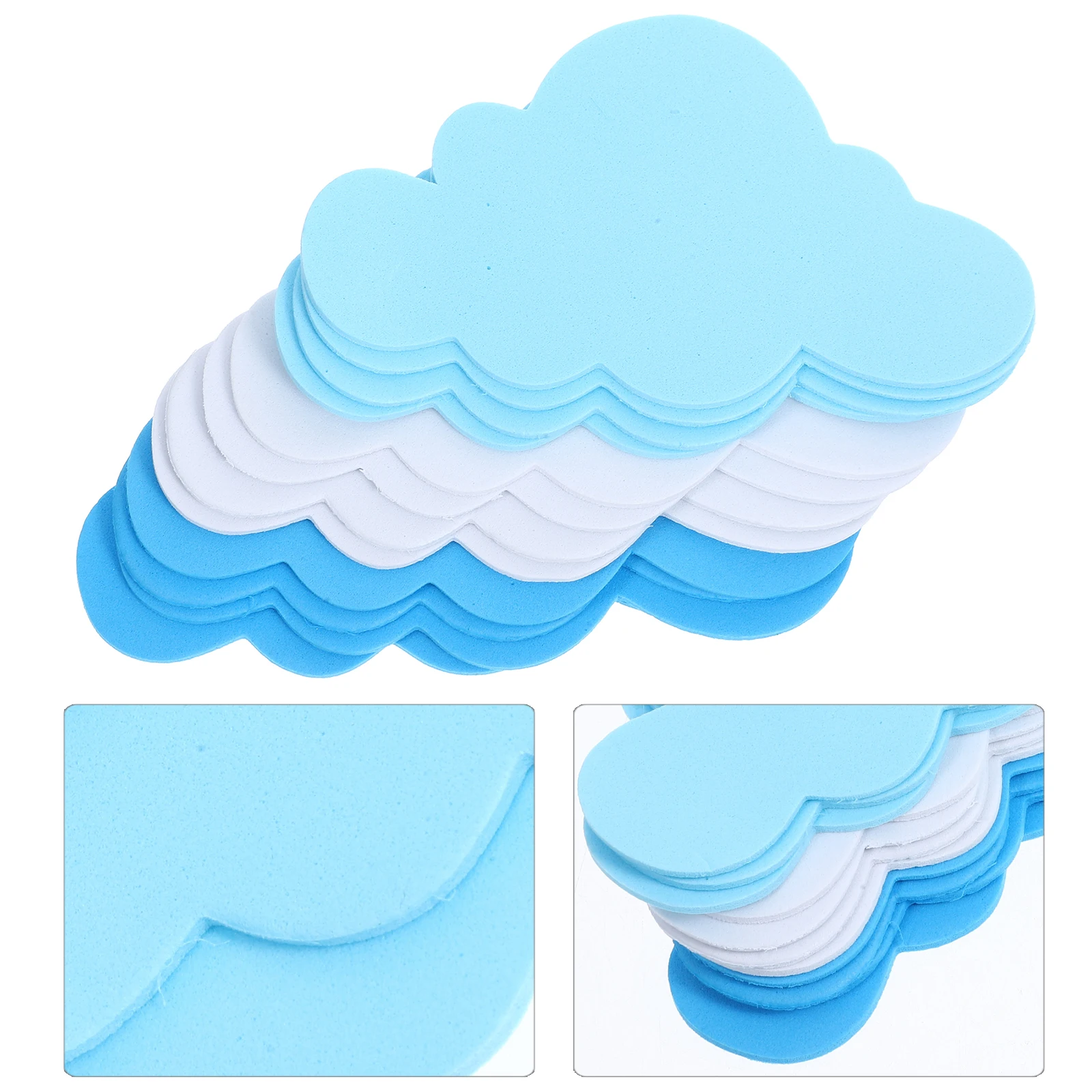 

120pcs Cloud Wall Sticker Safe Material Decals Wallpaper EVA Stickers Art Furniture Blue White DIY Decor Craft Foam