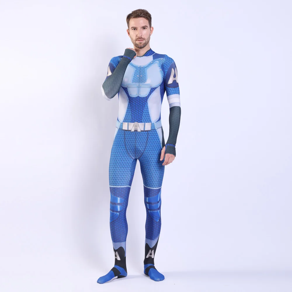Jongens Homelander A-Train The Deep De Zeven Starlight Cosplay Kostuums Volwassenen Spandex Zentai Pak Bodysuit Kostuums