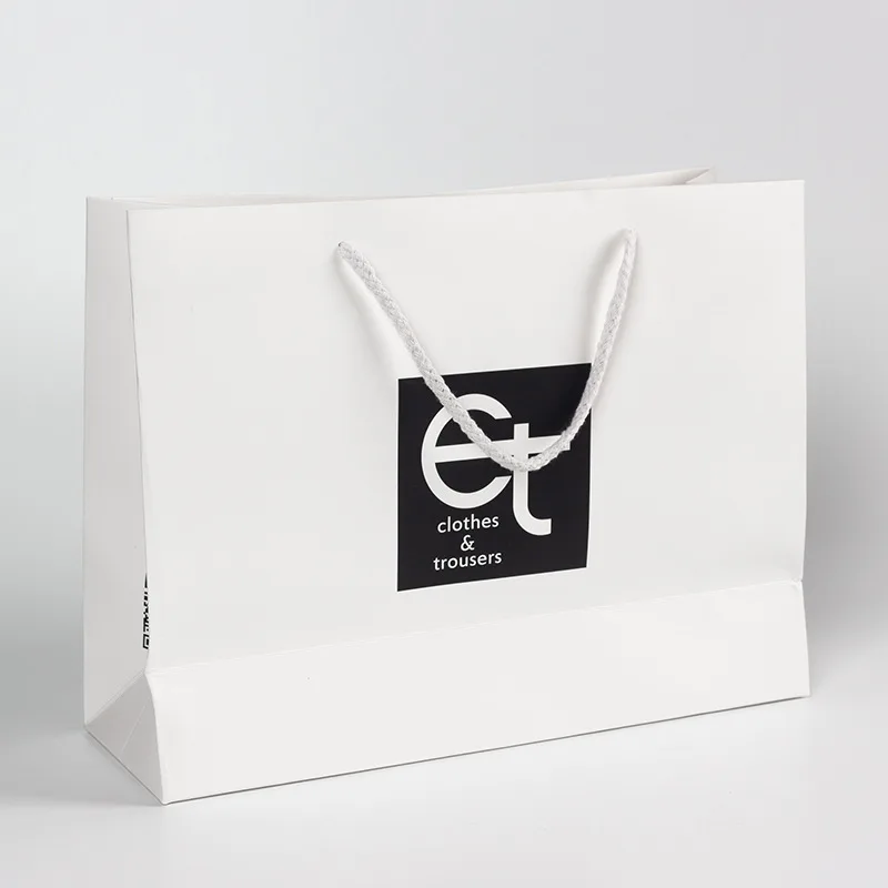 Custom. Handbag Packaging Ivory Board Bag Printed Factory High-Grade Color Advertising Promotional Clothing Handb