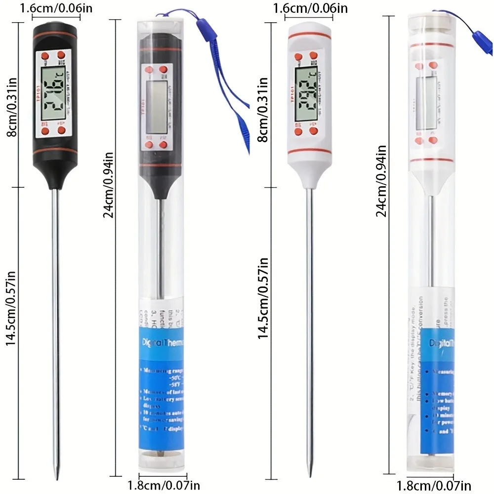 1pc real-time reading meat thermometer, digital probe milk liquid barbecue thermometer Great Cooking Kitchen Barbecue