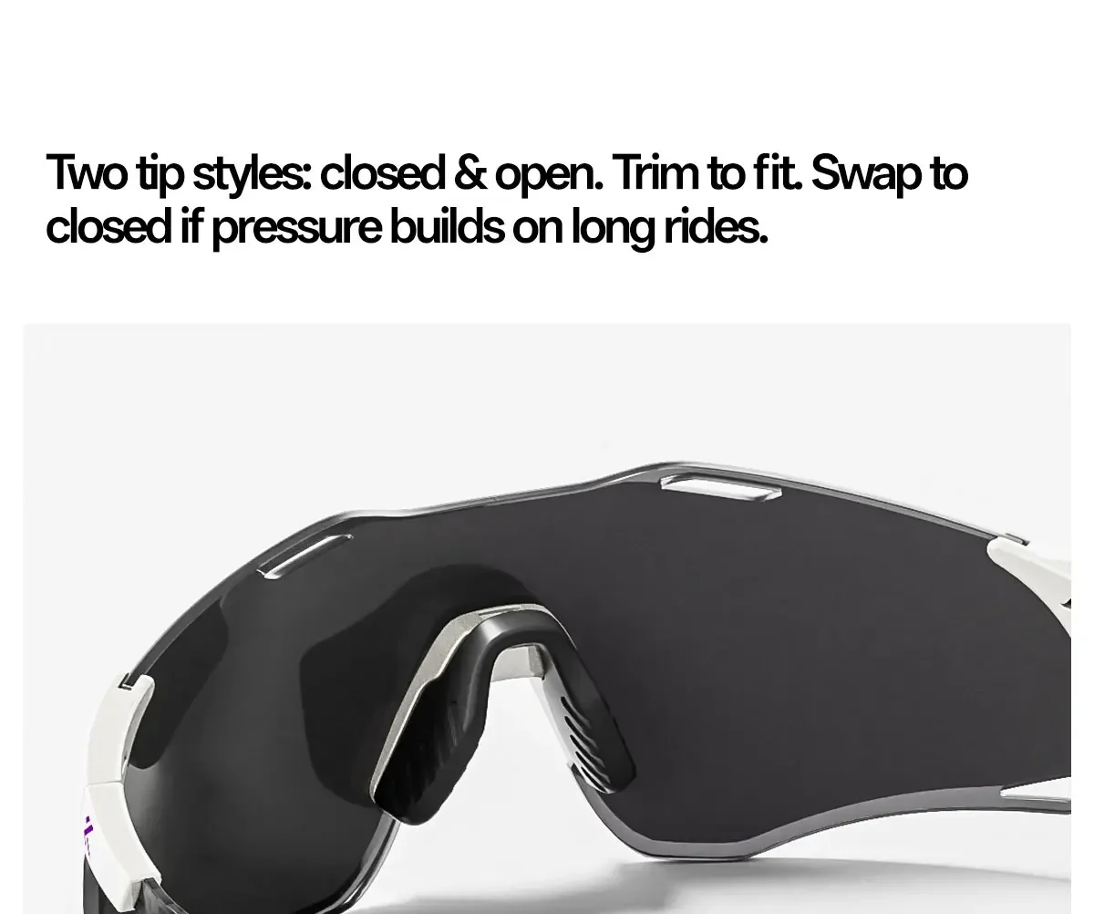 Kapvoe 2026 Neue Sonnenbrille Radfahrbrille Leichte Laufbrille Sportbrille für Männer und Frauen Wanderbrille Kohlefaser UV400 Schutzbrille – Detail 6