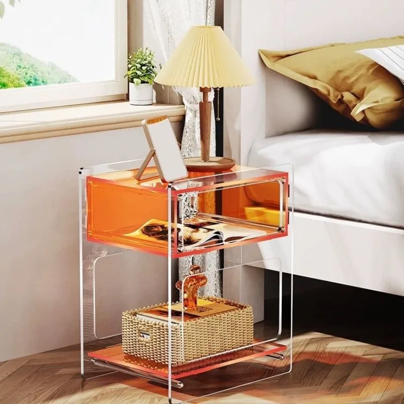 Light Luxury Acrylic Bedroom Bedside Table Nordic Simple Living Room Storage Multi-layer Small Coffee Table Ins Style