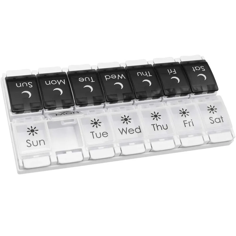 

14 Grids 7 Days Weekly Pill Case Medicine Tablet Dispenser Organizer Pill Box Splitters Pill Storage Organizer Container