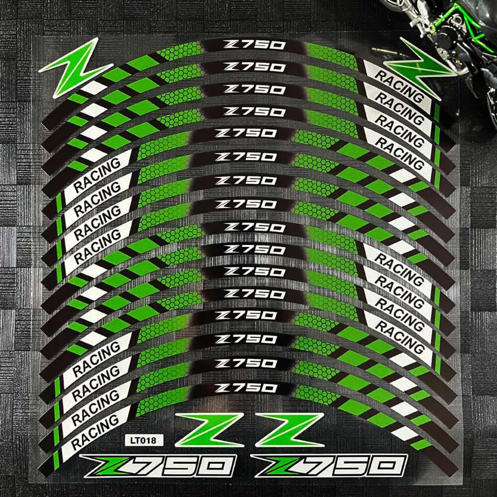 For KAWASAKI Kawasaki Z750 Z 750 Motorcycle Wheel Hub Stickers Reflective Rim Stripe Tape Racing Moto Bike Decals Accessories