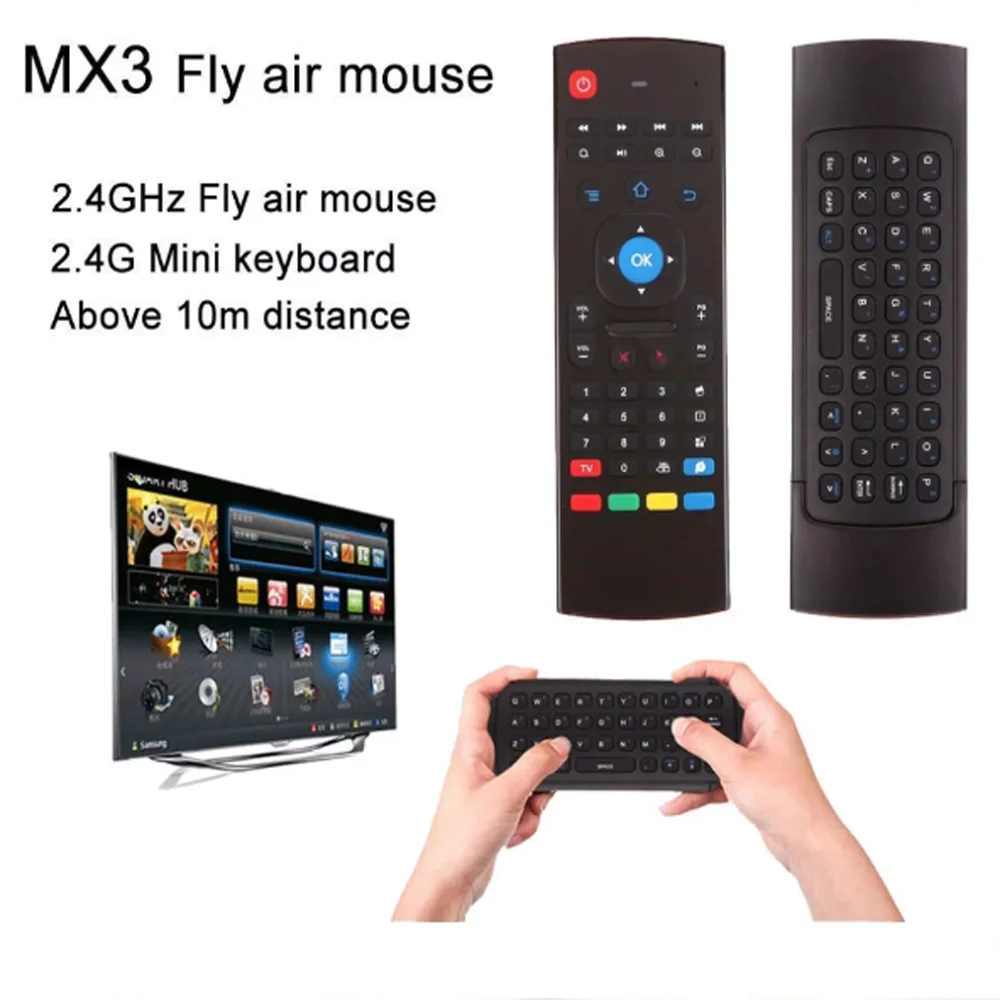 MX3 Air Mouse voice Remote Control 2.4G RF Wireless Keyboard For Android TV Box