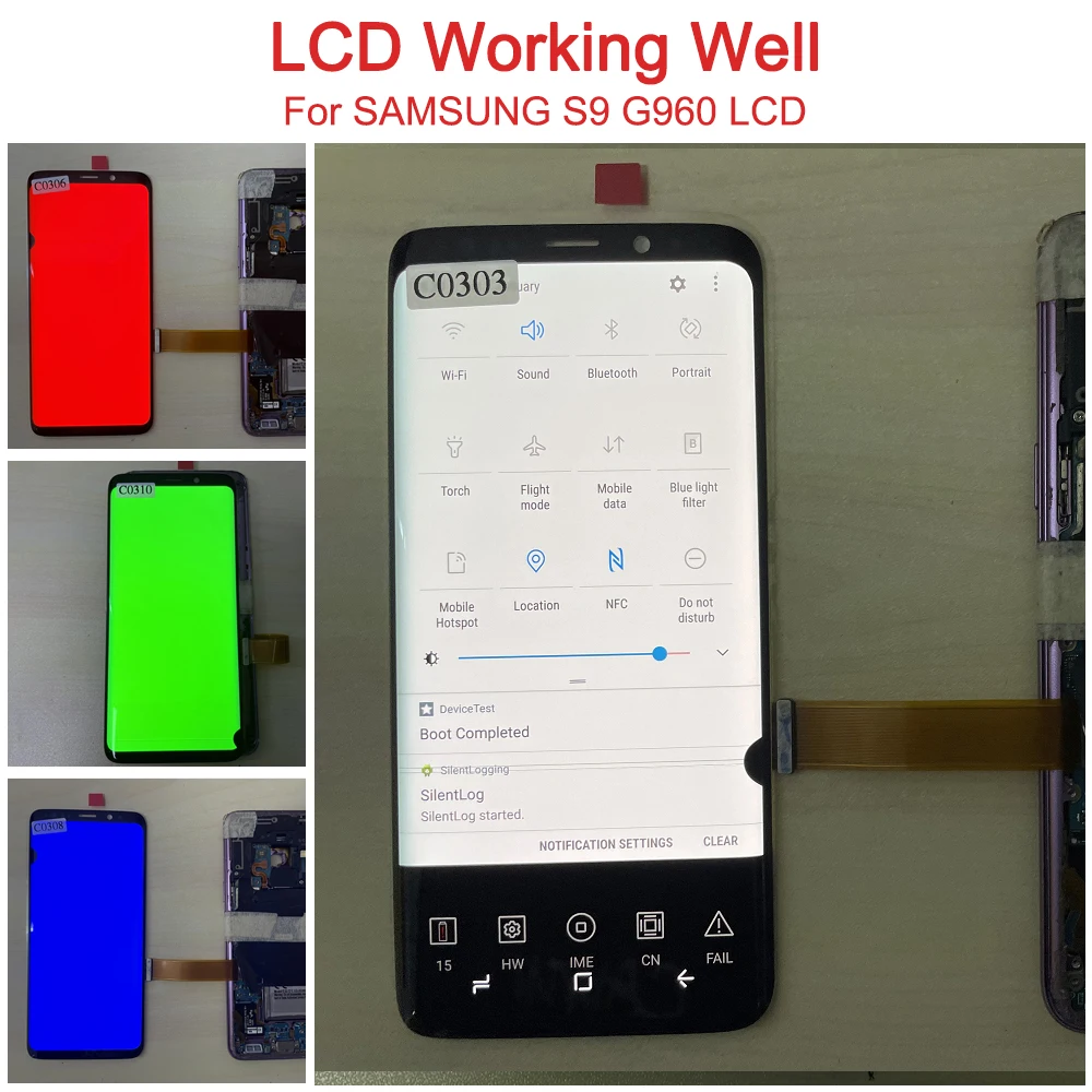 Line spot defect for Samsung Galaxy S9 LCD Display For S9 G960 G960F Touch Screen For Galaxy S9Plus S9+G965F G965U Display Point