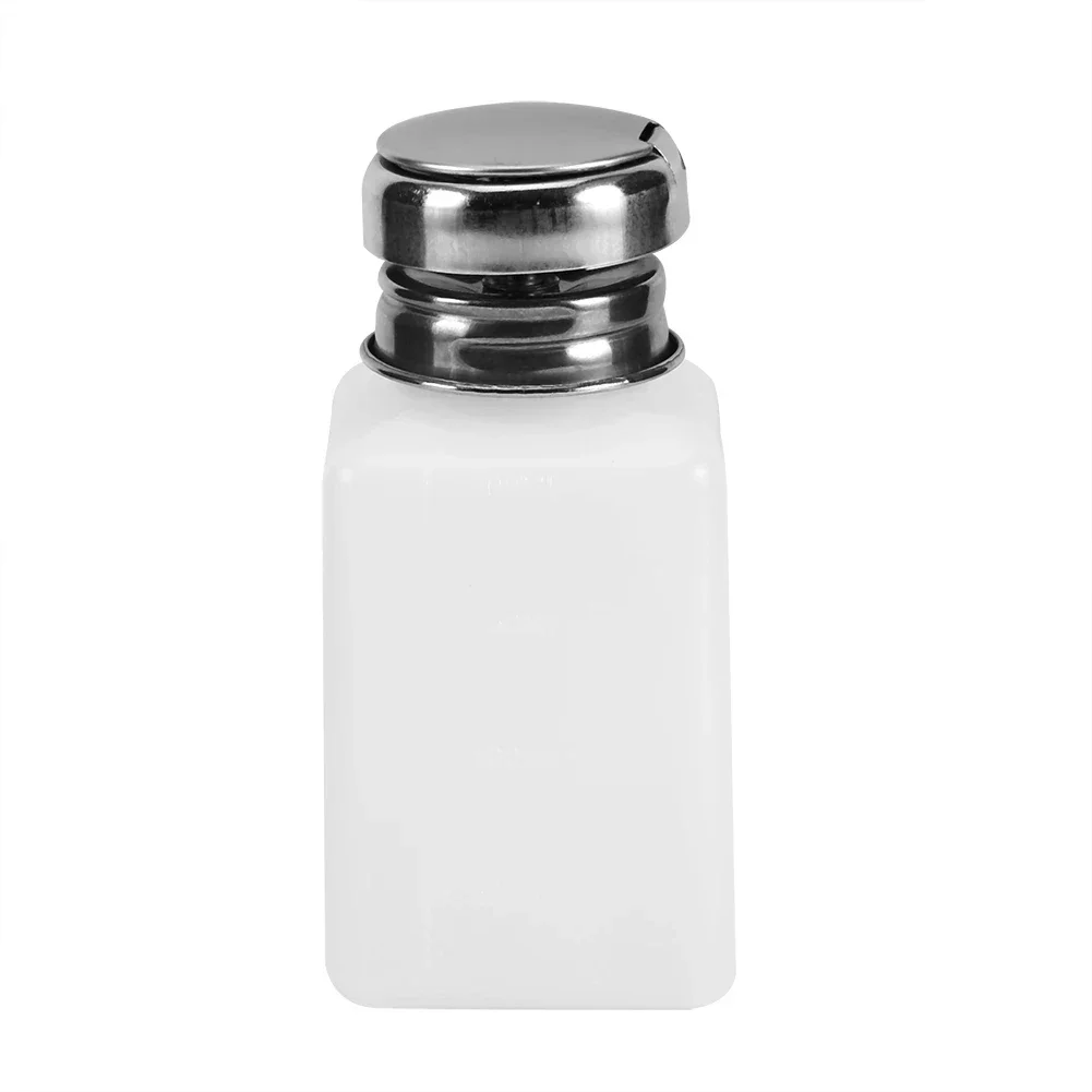 200ML Portable Press Empty Refillable Bottle Liquid Alcohol Pump UV Gel Nail Polish Cleaner Acetone Water Remover Dispenser