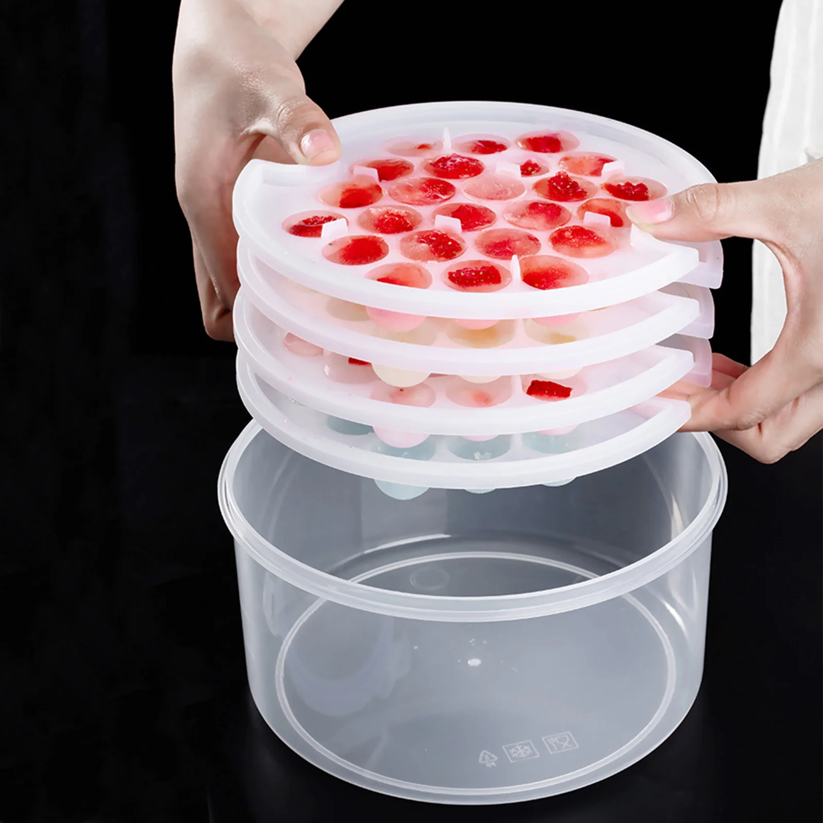 

1Set Silicone Ice Ball Mold Premium Material Easy Release Kitchen DIY Ice Mold Tray for Beer Wine Cocktail Drink