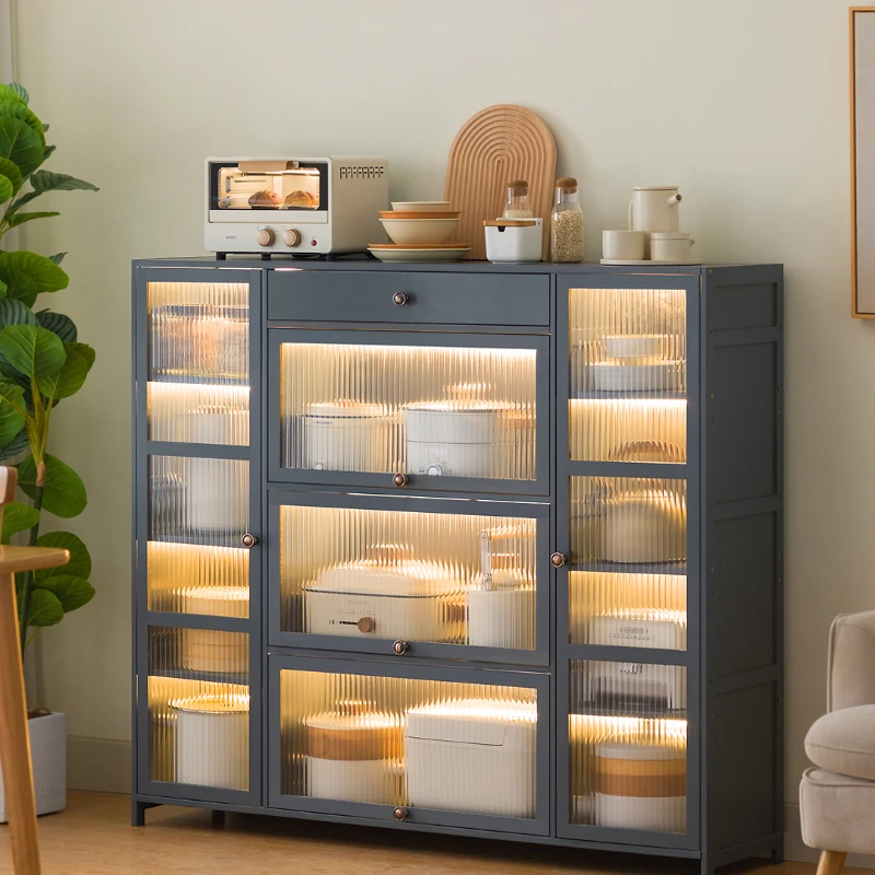 Étagère de Rangement de Cuisine Multifonctionnelle, du Sol au Sol, Armoire Multicouche