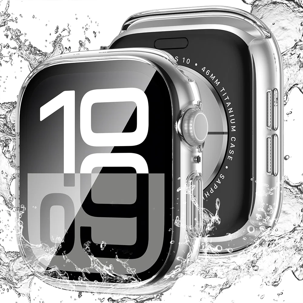 Gehärtetes Glas + Abdeckung für Apple Watch Case 9 8 41 mm 45 mm 42 mm 38 mm Stoßstange Displayschutzfolie iWatch Serie 10 7 6 5 4 SE 44 mm 40 mm