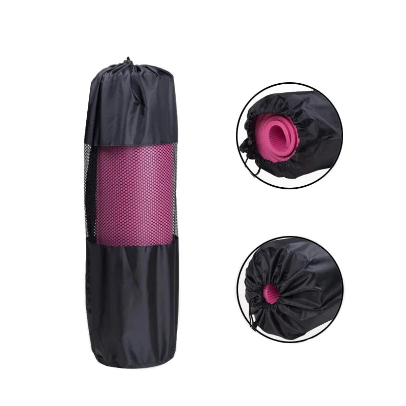 Portable Oxford Cloth Yoga Net Bag Wear-resistant Yoga Mat Bag Adjustable Carrier Pocket Foldable Washable Fitness Pouch