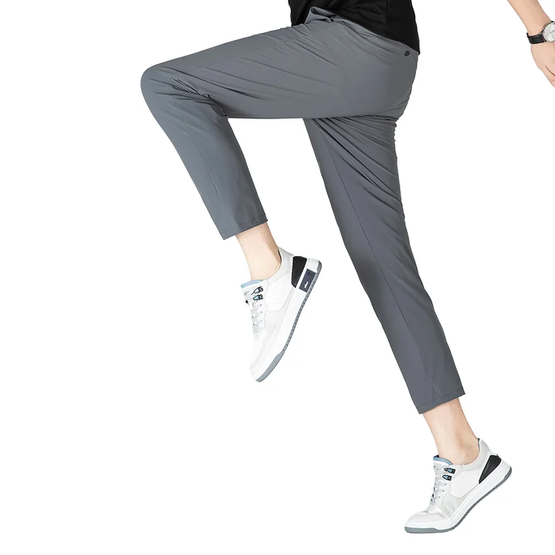 

Мужские модные легкие брюки из дышащей нейлоновой смеси для делового повседневного стиля, идеально подходят для офиса и комфортной работы