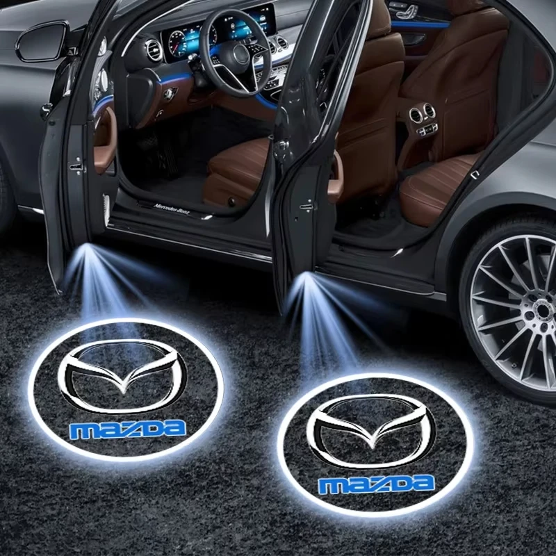 

1/2Pcs Wireless Led Car Door Welcome Laser Projector Shadow Night Lights For Mazda 2 3 M5 Ms CX-4 CX-5 CX6 M3 M6 MX3 Car Styling
