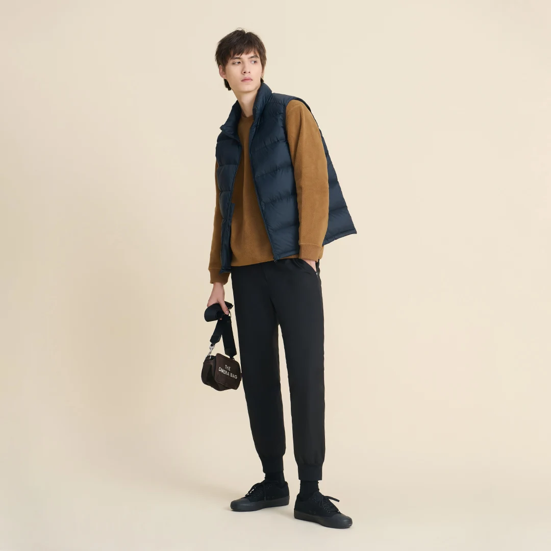 Youpin cottonsmith pato para baixo calças de jogging quentes dos homens moda inverno quente calças casuais moletom calças masculinas dos corredores