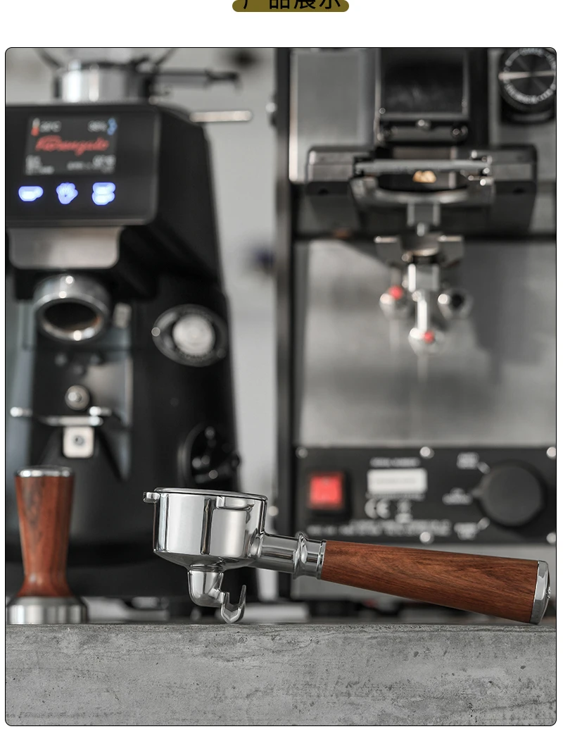 54mm Kaffee-Bodenloser Siebträger Naked Fit für Breville Sage 870 878 879 Doppelauslauf Espressomaschinen-Zubehör Barista-Werkzeuge – Detail 7