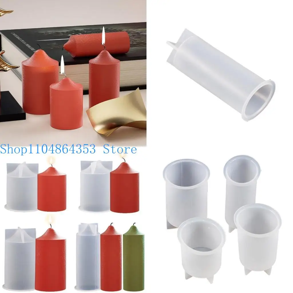 

652F Цилиндровые формы свечей для свечей, изготовленных на столбах эпоксидной смолы, формы для ремесленных поделок, свеча, свеча