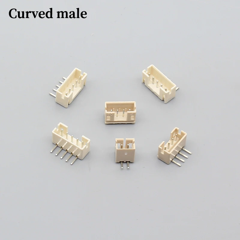 10Pcs Ph2.0 Jst 2.0mm Female Socket Direct Insertion Temperature Resistant 260 °   Straight Pin Bent Pin Connector