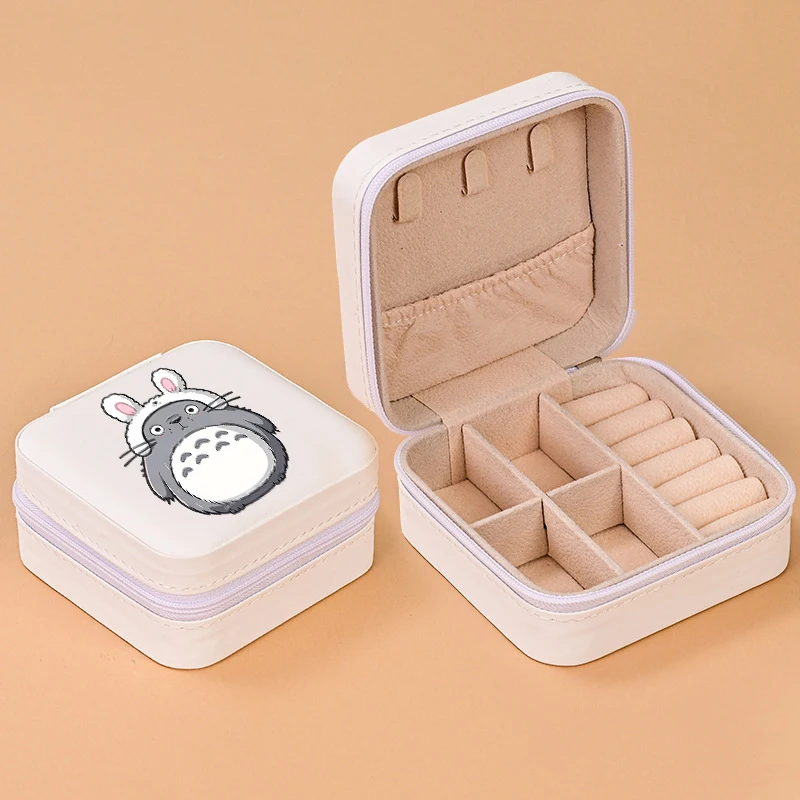 My Neighbor Totoro Jewelry Box Organizer Storage Box Travel Portable Jewelry Case Earrings Necklace Ring Jewelry Boxes Gifts gallery 4