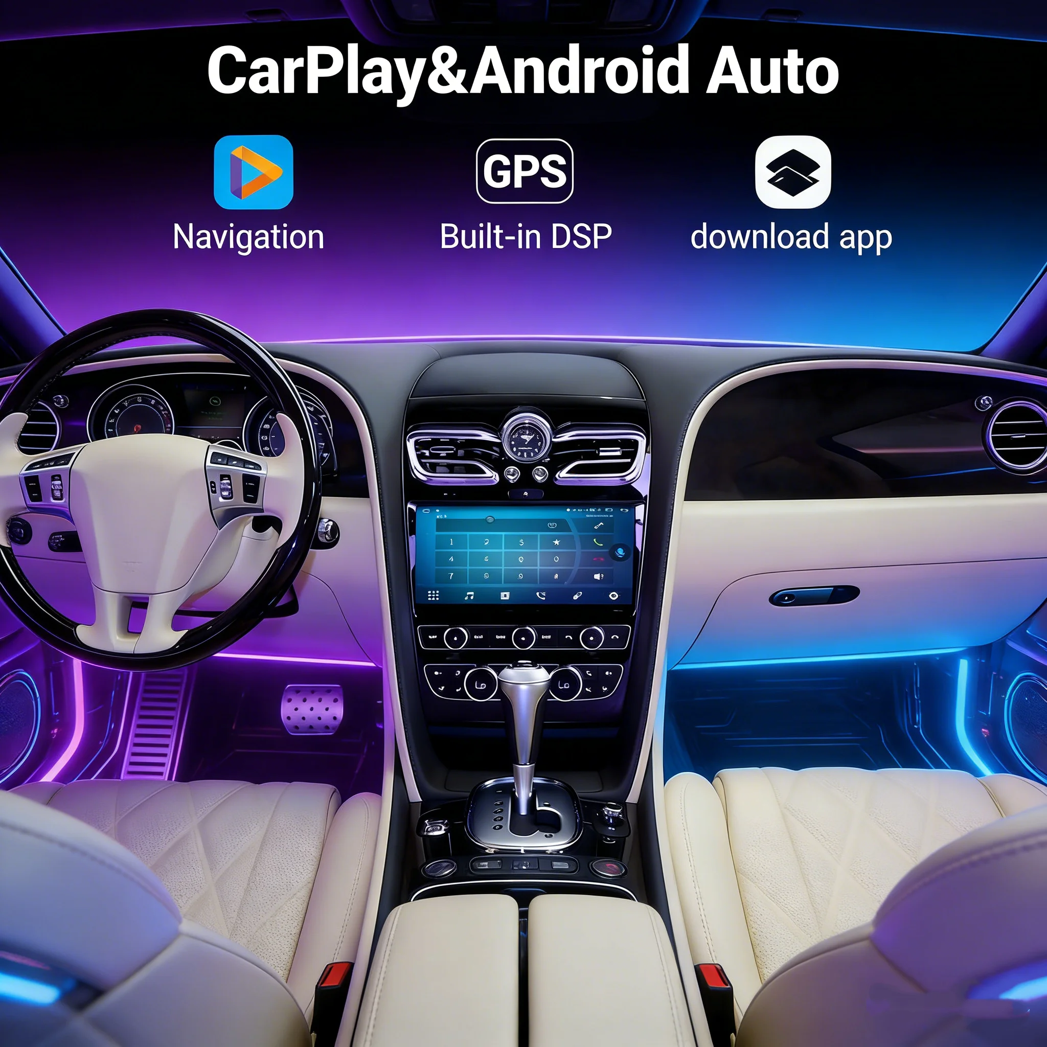 

For Bentley Bentayga 2016-2019 Android 14 Car Radio Carplay Autoradio Stereo Multimedia intelligent systems Auto GPS NAVI